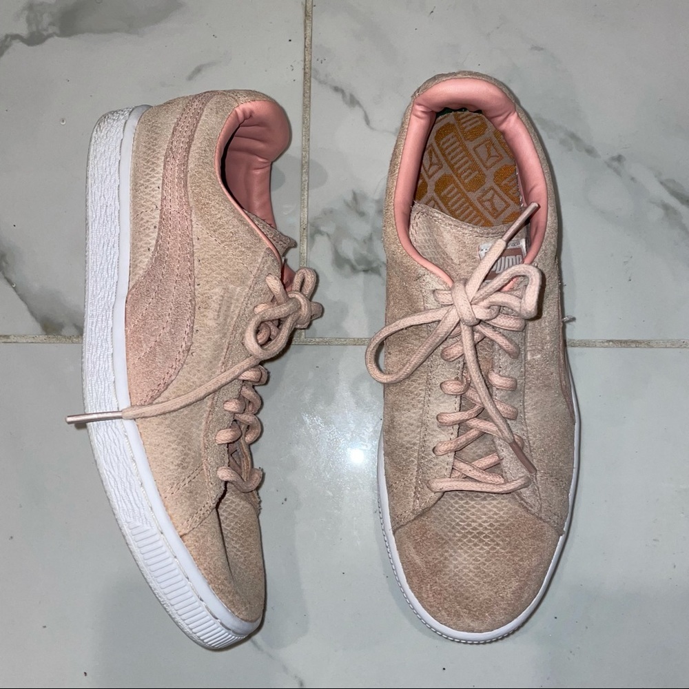 Puma Pink Snakeprint Sneakers